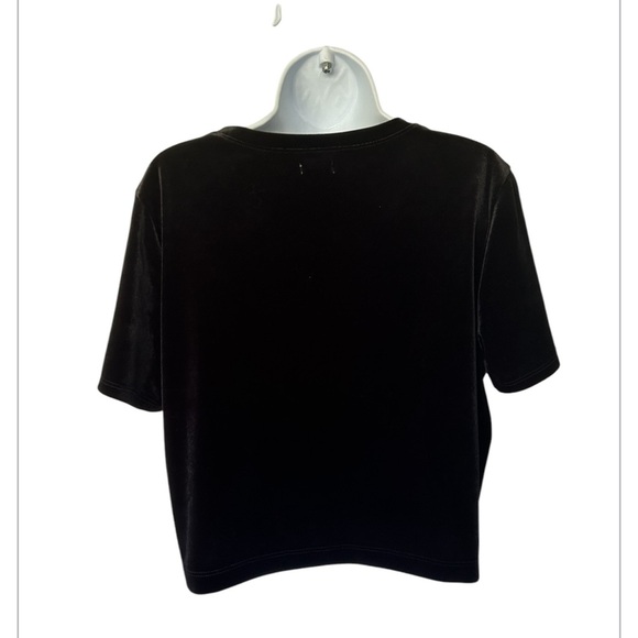 L’agence Donna Black Velvet Crop Top Excellent Size L - Picture 6 of 9